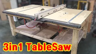 Make a Tablesaw (3in1 ) Router table  jigsaw table