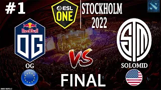 ГРАНД ФИНАЛ МАЖОРА! | OG vs SoloMid #1 (BO5) GRAND FINAL | ESL One Stockholm