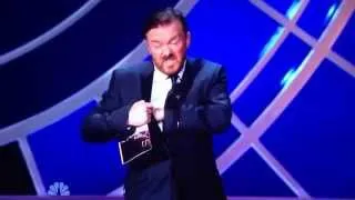 RICKY GERVAIS SPEECH  AT EMMYS 2014!