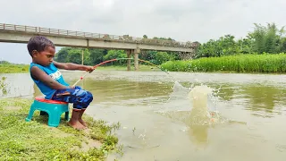 Best Hook fishing 2022✅|Little Boy hunting fish by fish hook From Beautiful  nature🥰🥰(Part-90)