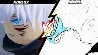 Sorcerer Battlegrounds Gojo MASTERY SNEAK Vs Anime Comparison