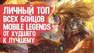 ТОП ВСЕХ БОЙЦОВ Mobile Legends  От Худшего к Лучшему По мнению Моего Сердечка