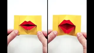 How to make a paper Kissing Lips | Origami Mouth