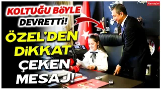 Özgür Özel koltuğunu böyle devretti! Dikkat çeken 'koltuk' mesajı!