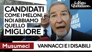 Vannacci e le classi per disabili, Musumeci: "Candidati come i meloni e noi abbiamo il migliore"