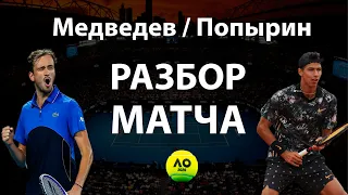МЕДВЕДЕВ - ПОПЫРИН - Разбор игры Медведева. Australian open 2020