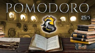 HUFFLEPUFF 📚 POMODORO Study Session 25/5 - Harry Potter Ambience 📚 Focus, Relax & Study in Hogwarts