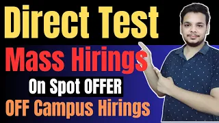 Direct Test | Mass Hirings | Cognizant Bulk Hiring For Freshers | 2021 | 2022 | 2023 | 2024 Batch
