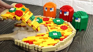 LEGO PACMAN in real life - Pizza Party | Stop Motion Cooking & ASMR Funny Videos