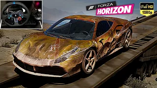 Rebuilding  Ferrari 488 Pista GTB 2015 (958 HP) Twin Turbo - Forza Horizon 5 | Logitech G29 Gameplay