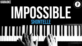 Shontelle - Impossible Karaoke SLOWER Acoustic Piano Instrumental Cover Lyrics