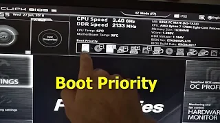 How to Boot the PC from a different device (MSI B350, sept.2017 BIOS )