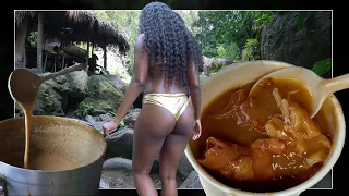 Traveling around Jamaica for Street Food | Jerk Pork & Peanut soup & Porridge