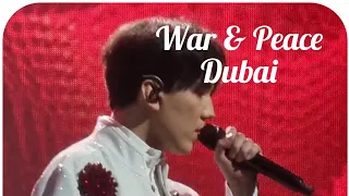 WAR & PEACE - Dimash's emotional speech Dubai Concert 2022 (fancam)
