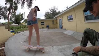 Penny Highline Surfskate in the Backyard