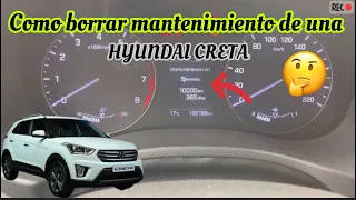 Borrar mantenimiento de una HYUNDAI CRETA