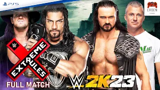 WWE 2K23 | Undertaker & Roman Reigns vs Drew McIntyre & Shane McMahon | FULL MATCH | CRDen Gaming