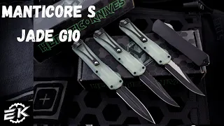 Heretic Manticore S Jade G10 OTF Knife