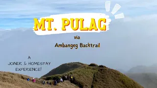 Mt. PULAG! via Ambangeg Backtrail | A joiner & homestay experience!