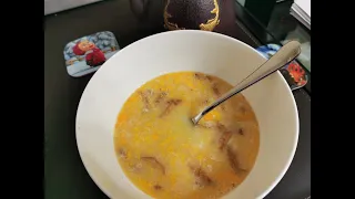 Chinese cooking eggs with glutinous rice wine, and ginger slices