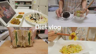SUB) 맛있는 집밥으로 -10kg🍗 다이어트 식단 요리브이로그(감자전,치킨마요,요거트,옥상피크닉,뿌링클,피자헛)mukbang|간헐적단식|food vlog|다이어트 레시피|건강식