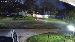 Security Cam trip 4:41am from car across street check out mattress in yard code violation