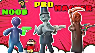 SHINCHAN AND CHOP BECAME PRO GUN FIGHTERS 🔥 | NOOB vs PRO vs HACKER IN GUMSLINGER | IamBolt Gaming