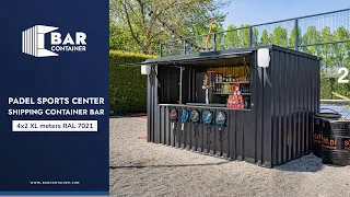 Shipping Container Bar Padel Sports Center 4x2 XL