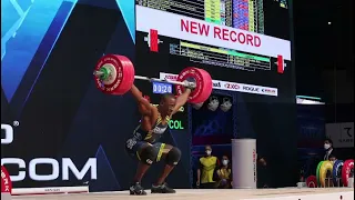 187 kg snatch world record at 96 kg weight category