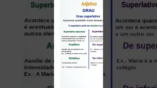 Adjetivo - grau superlativo