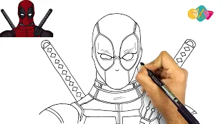 how to draw deadpool || step by step tutorial