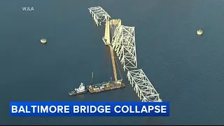 Largest crane on the Eastern Seaboard arriving to start removing Baltimore bridge collapse wreckage