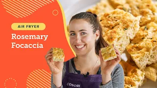 Easy Air Fryer Rosemary Focaccia Recipe | Fluffy & Flavorful!