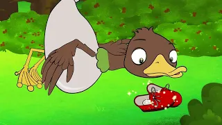 Les Chaussons Rouges et le Petit Canard | Conte pour Enfants |  Dessin Animé avec Les P'tits z'Amis