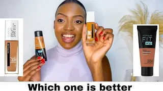 THE DIFFERENCE BETWEEN FIT ME & SUPERSTAY MAYBELLINE FOUNDATIONS |Review and Test|