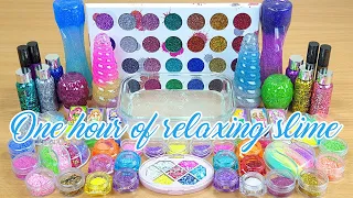 ASMR Slime 🌈❄️💗 One hour of relaxing slime video #19. Compilation video 1080p.