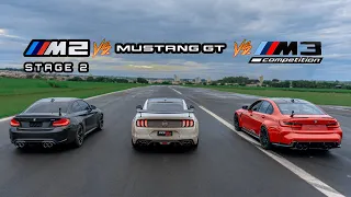 MUSTANG GT VS BMW M3 G80 VS BMW M2 | QUEM LEVA A MELHOR NA TRAÇÃO TRASEIRA??