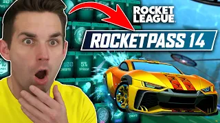 THE *NEW* ROCKET PASS FOR SEASON 14 IS INSANE! (Rocket League Season 14 Item Showcase)