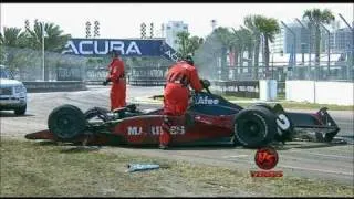 Danica and Matos crash at St. Petersburg + ITW of Danica about the crash - Indycar Series 2009 [HQ]