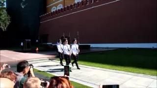 Moscow Short: Goose stepping Guards at the Tomb of the Unknown Soldier.