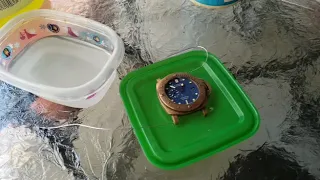 Adding patina to a bronze diver watch
