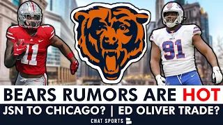 Ed Oliver TRADE? Draft Jaxon Smith-Njigba? Chicago Bears Rumors Are HEATING UP In NFL Free Agency