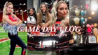 NFL cheerleader game day vlog | what I pack for games, 90's theme GRWM, special guest performances!