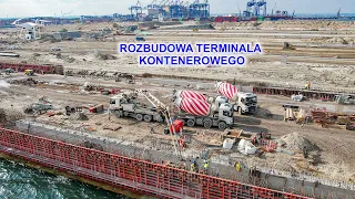 Rozbudowa terminala kontenerowego w Gdańsku. 26.3.Olbrzymi postęp prac.