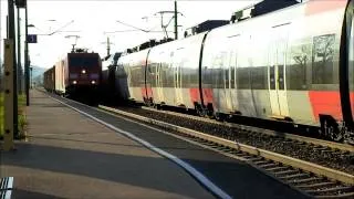 ÖBB trains on the Western Railway (Westbahn) in Austria