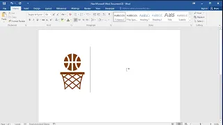 How to insert basketball sign in word