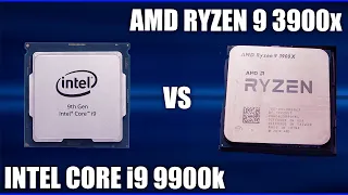 Процессор Intel Core i9 9900k vs AMD Ryzen 9 3900x. Сравнение + тесты в играх!