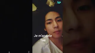 Taehyung speaks French Тэхен говорит по-французски #bts #shorts #live #taehyung hyung #бтс #тэхен