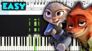 Try Everything - Shakira (from Zootopia) | EASY PIANO TUTORIAL + SHEET MUSIC by Betacustic