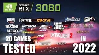 RTX 3080 in 2022 | I5-12400 | 1080p - 1440p - 4K 20 Games Tested